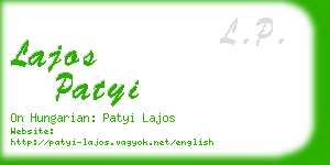 lajos patyi business card